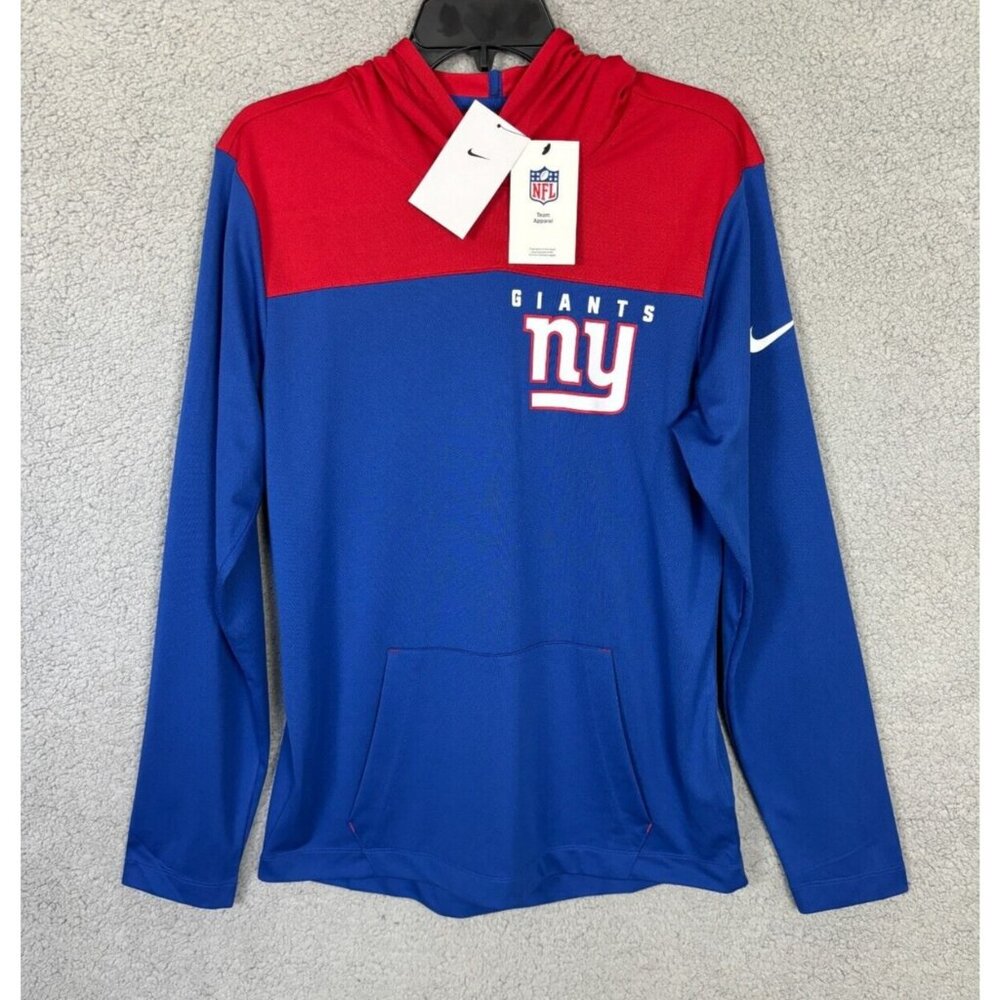 Nike Mens NFL New York Giants Fan Gear Pullover HoodieBlue/Red Small NWT's.
